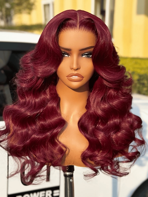 UNice 13x4 Lace Frontal Burgundy Loose Wave Pre-Everything Wig