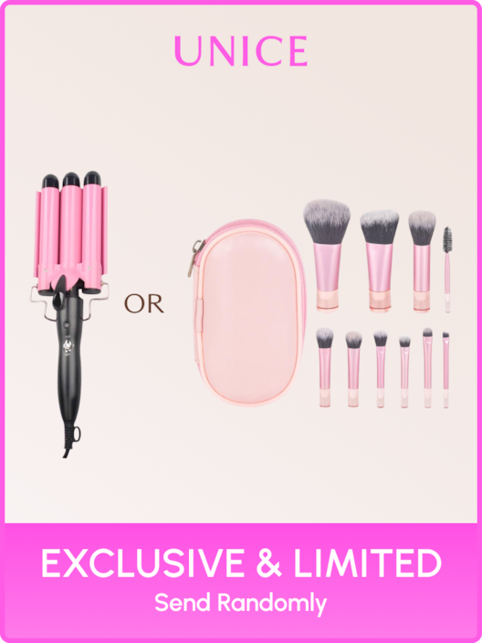[Exclusive for order>$199] Alure Three Barrel Curling Iron Wand Hair Waver with LCD Temperature Display Or Silk Robe Randomly Sent