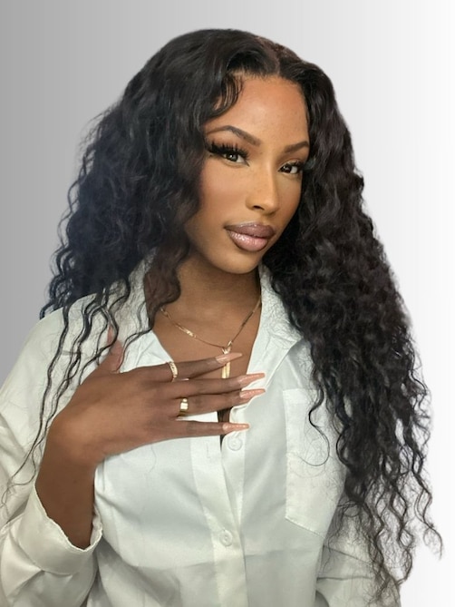 UNice Bye-Bye Knots Wig 7x5 Pre Cut Lace Water Wave Flexible Cap Size Drawstring Wig
