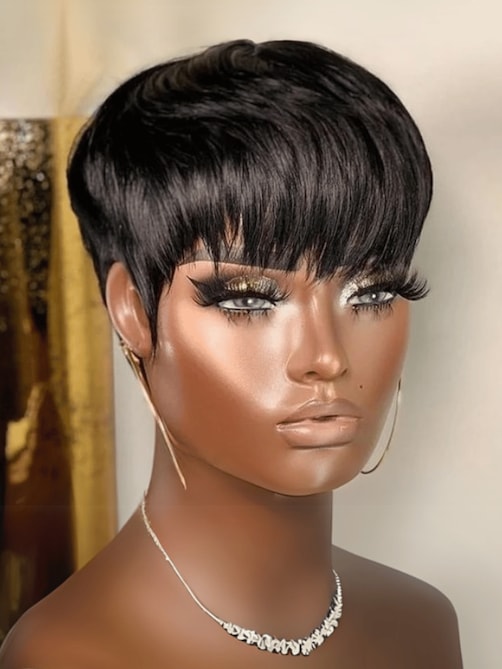 $99=2 Wigs | 18" Lace Frontal Balayage Lace Part Wig and Pixie Cut Glueless Wig