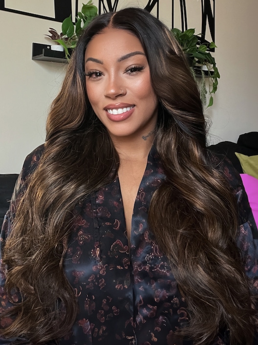7x5 Bye Bye Knots Wig Glueless Lace Balayage Highlight Body Wave Wig No Burden