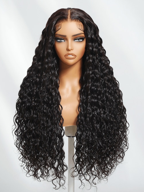 UNice 7x5 Bye-Bye Knots™ Wig Quick Glueless & HD Lace Wet & Wavy Water Wave Invisible Knots With Invisi Drawstring With Baby Hair