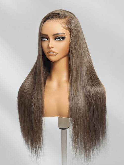 UNice 13x4 Pre-Everything Lace Frontal Ash Brown Straight Wig