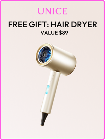 [Free Gift] UNice Ionic Hair Dryer Fast Drying for All Hair Types