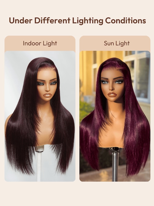 UNice 7x5 Bye-Bye Knots™ & 13x4 Pre-Everything™ Lace Frontal Black Cherry Layered Straight Wig
