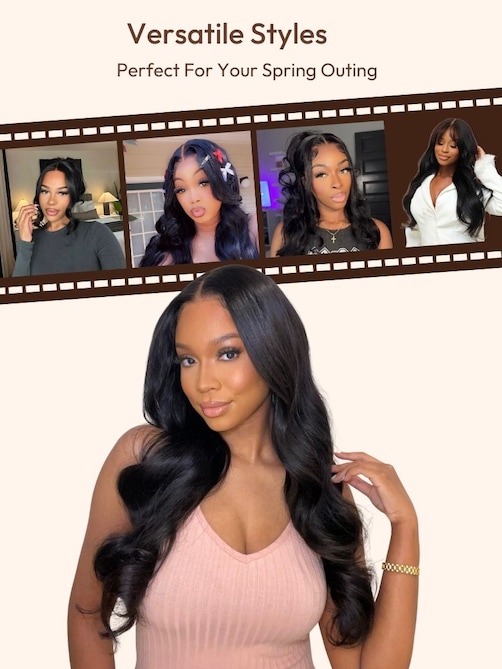 UNice Bye-Bye Knots Wig 7x5 Glueless Lace & HD Lace Body Wave Lace Front Wig Adjustable Cap