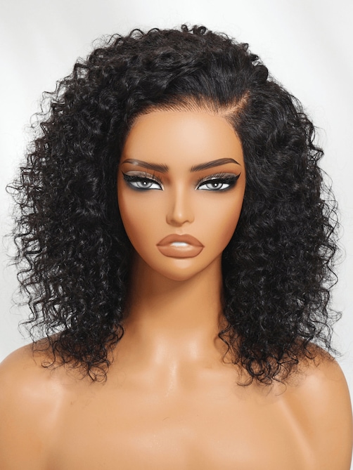 UNice 13x4 Pre-Everything™ Lace Frontal Black Side Part Jerry Curly Wig