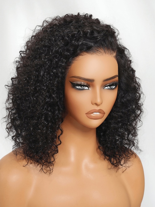 UNice 13x4 Pre-Everything™ Lace Frontal Black Side Part Jerry Curly Wig