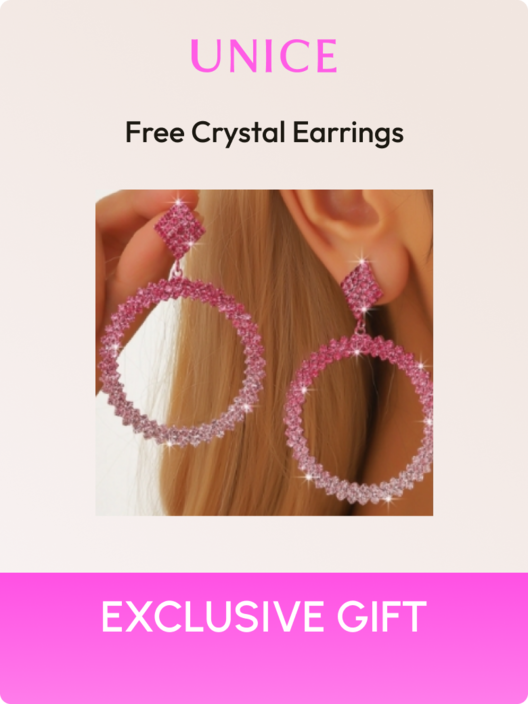 UNice Free Crystal Earrings Customized Gift for VIP Member