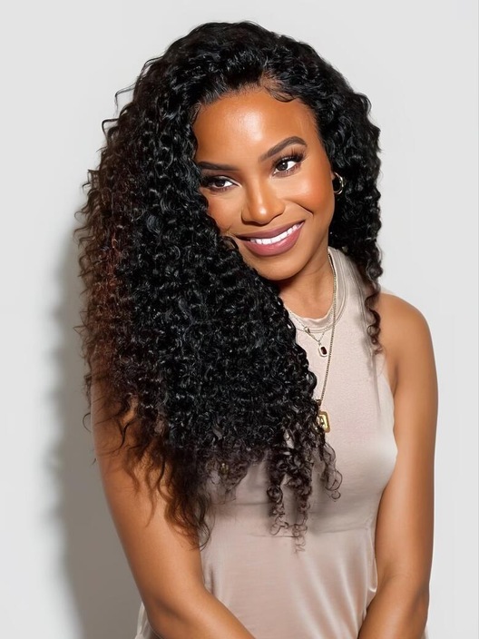 EasiContour™ V Part Minimal Leave Out Glueless Curly Wig Adjustable Cap Sport-Friendly 150% Density
