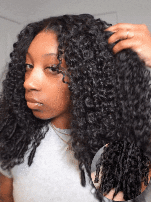 UNice Bye-Bye Knots 7x5 Lace Curly Texture Wig With Finger Coil Ends