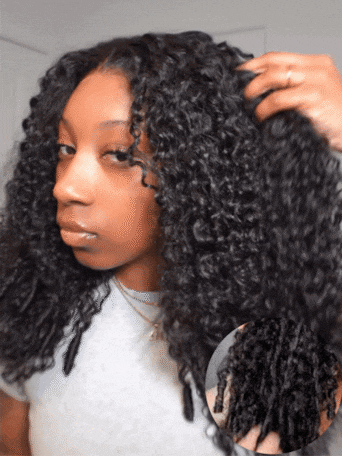 UNice Bye-Bye Knots 7x5 Lace Curly Texture Wig With Finger Coil Ends