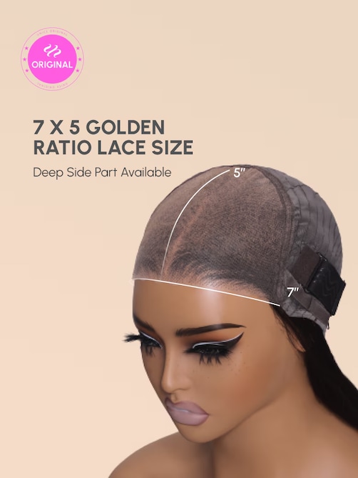 7x5 Lace ByeBye Knots Wig Glueless Lace Black Straight Bleached Knots Wig No Baby Hair 150% Density