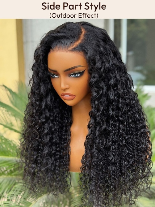 UNice 13x4 Pre-Everything™ Lace Frontal Natural Black Water Wave Curly Wig