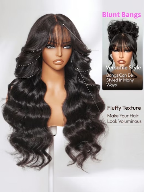 UNice HD Real Scalp™ Wig 13x4 Invisible Lace Frontal Loose Wave with Face Framing Curtain Bangs