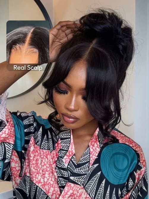 UNice HD Real Scalp™ Wig 13x4 Invisible Lace Frontal Loose Wave with Face Framing Curtain Bangs
