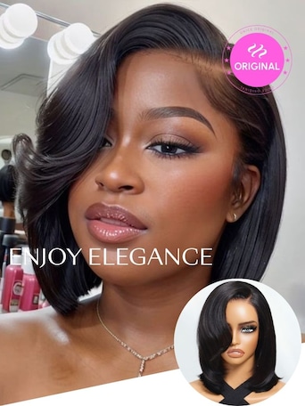 UNice Bye-Bye Knots™ 7x5 Lace Side Part Layered Wig With Side-Swept Bangs with Invisible drawstring
