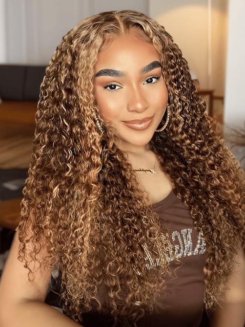 [200% Density] UNice Put On And Go 6x4.5 Lace Front Ash Blonde & Honey Brown Straight Human Hair Wig With Baby Hair