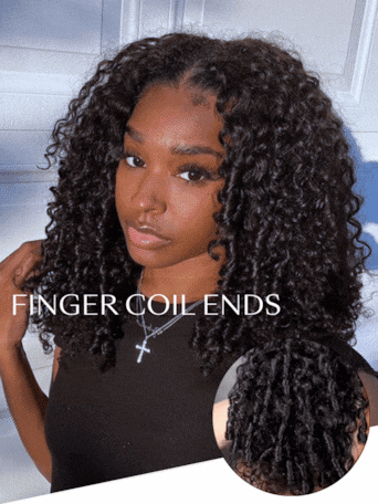 UNice Bye-Bye Knots 7x5 Lace Curly Texture Wig With Finger Coil Ends