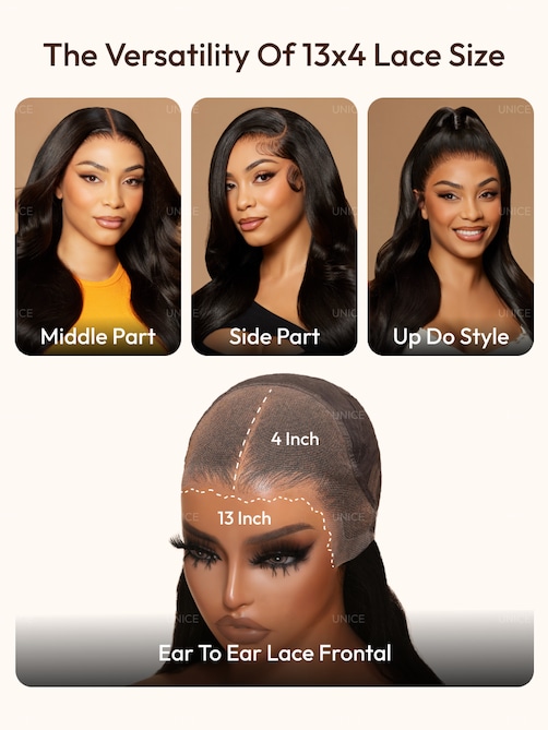 UNice 13x4 Pre-Everything Lace Frontal Ash Brown Straight Wig