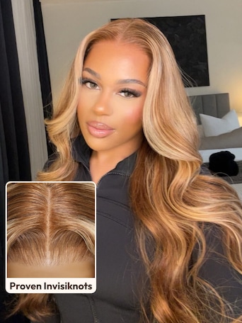 UNice Bye-Bye Knots Wig Pre-Cut 7x5 Glueless Lace & 13x4 Pre Everything Honey Blonde Body Wave Drawstring Wig