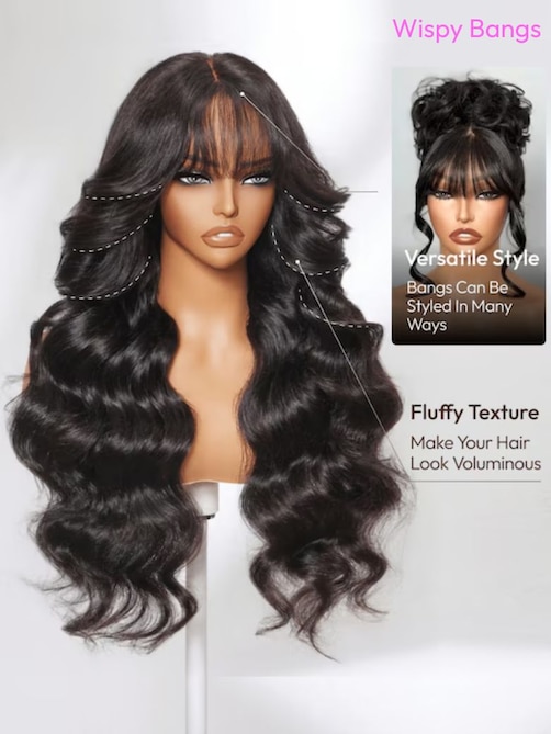 UNice HD Real Scalp™ Wig 13x4 Invisible Lace Frontal Loose Wave with Face Framing Curtain Bangs