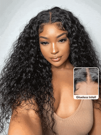 UNice 7x5 Bye-Bye Knots™ & 13x4 Pre-Everything™ Pull And Go Wig Glueless Wet & Wavy Water Wave With Invisi Drawstring With Free Baby Hair
