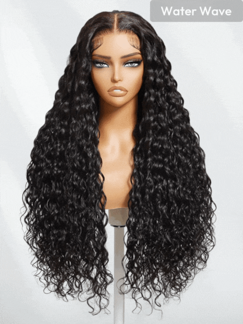 UNice 7x5 Bye-Bye Knots™ & 13x4 Pre-Everything™ Pull And Go Wig Glueless Wet & Wavy Water Wave With Invisi Drawstring With Free Baby Hair