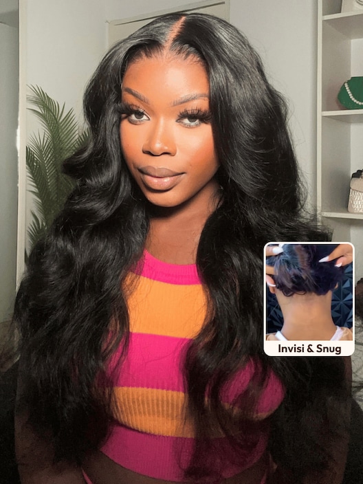 UNice 13x4 Pre-Everything™ Transparent Lace Front 3D Body Wave Wig Real Ear To Ear With Invisi Drawstring Wig Lace Fit Better
