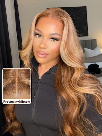 UNice Bye-Bye Knots Wig Pre-Cut 7x5 Glueless Lace & 13x4 Pre Everything Honey Blonde Body Wave Drawstring Wig