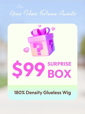 UNICE $99 Surprise Box Get 180% Density Glueless Wig Value $299-$399