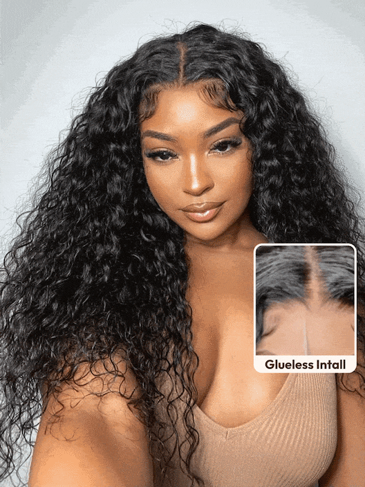 UNice 7x5 Bye-Bye Knots™ Wig Quick Glueless & HD Lace Wet & Wavy Water Wave Invisible Knots With Invisi Drawstring With Baby Hair