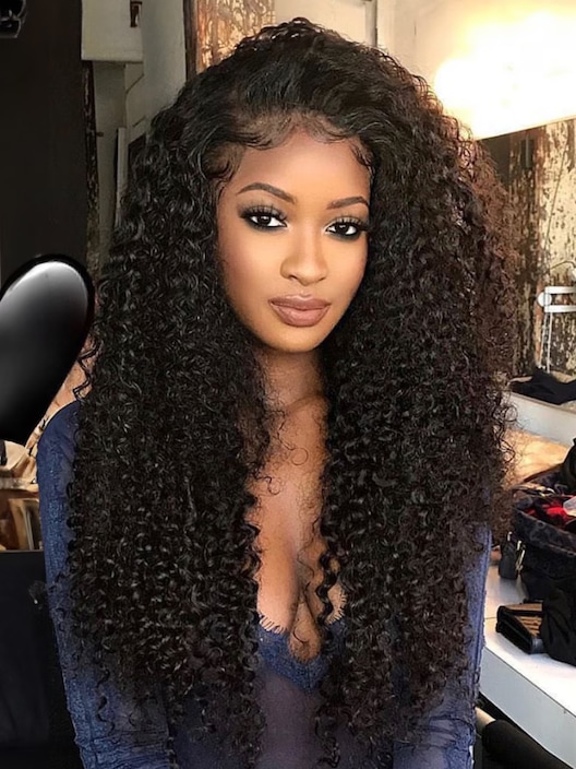 [$109=24"] 13x4 Pre-Everything Lace Frontal Wig Kinky Curly Wig With Bleached Invisible Knots 180% Density
