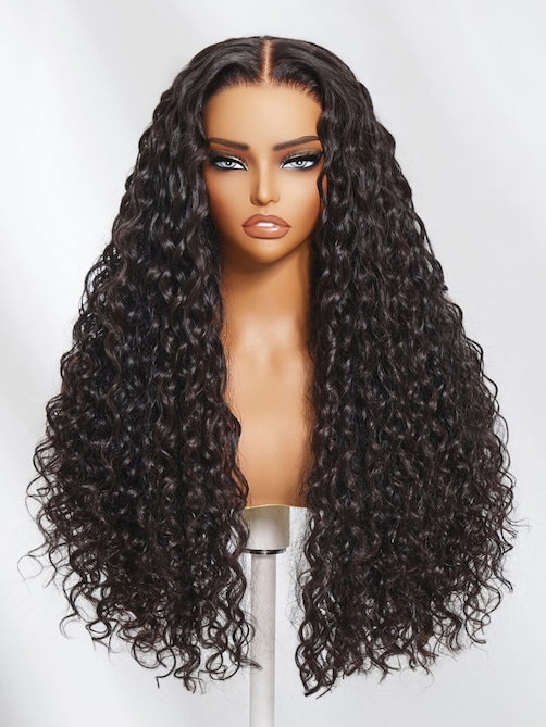 UNice 13x4 Pre Everything™ Pre-Cut Lace Front Water Curly Wig & Water Wave Drawstring Wig With Baby Hair