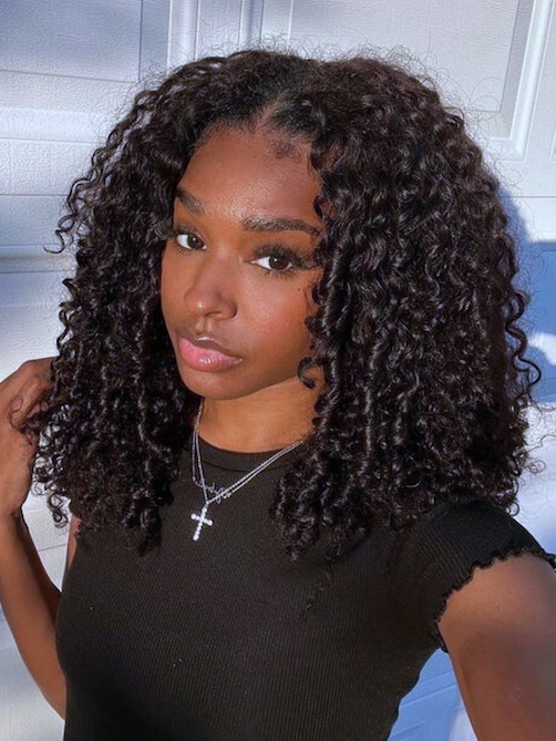 UNice Bye-Bye Knots 7x5 Lace Curly Texture Wig With Finger Coil Ends