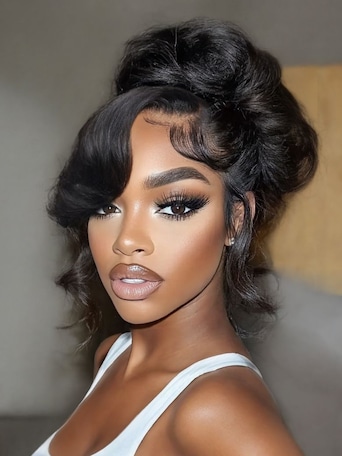 UNice 13x4 Pre-Everything™ Wig With Loose Wave Face-Framing Layers And Side-Swept Bangs With Drawstring