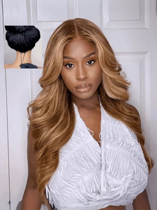 [With Invisi Drawstring] Bye-Bye Knots Wig Pre-Cut 7x5 Glueless Lace & 13x4 Pre Everything Honey Blonde Body Wave Wig