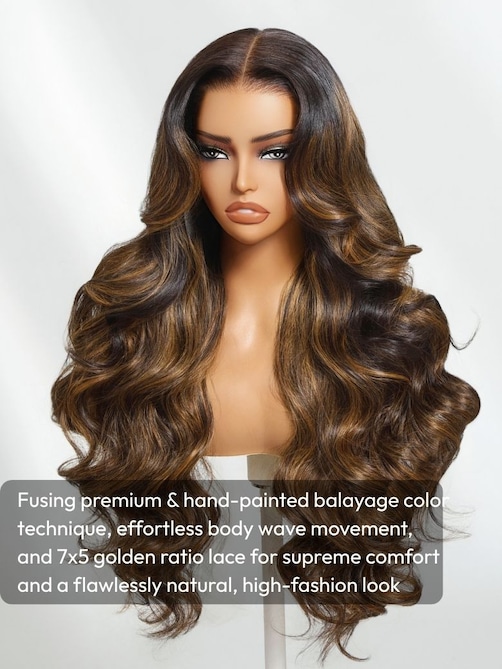 UNice 7x5 Bye Bye Knots™ & 13x4 Pre-Everything Wig  Glueless Lace Balayage Highlight Body Wave Wig No Burden