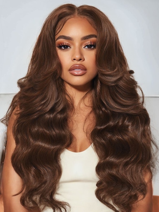 UNice 13x4 Pre-Everything™ Lace Frontal Auburn Brown Loose Wave Wig with Invisi Drawstring & Face Framing Layers