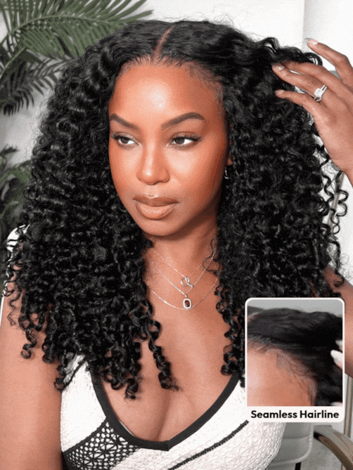 UNice Bye-Bye Knots 7x5 Lace Curly Texture Wig With Finger Coil Ends