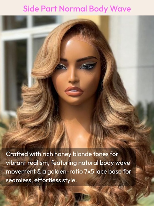UNice Bye-Bye Knots Wig Pre-Cut 7x5 Glueless Lace & 13x4 Pre Everything Honey Blonde Body Wave Drawstring Wig