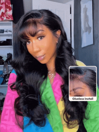 UNice 13x4 Pre-Everything™ Side-Part & Middle Part Fluffy Loose Wave Wig With Wispy Air Bangs