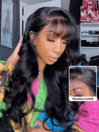 [Stylish Choice] UNice 13x4 Pre-Everything™ Side-Part & Middle Part Fluffy Loose Wave Wig With Wispy Air Bangs