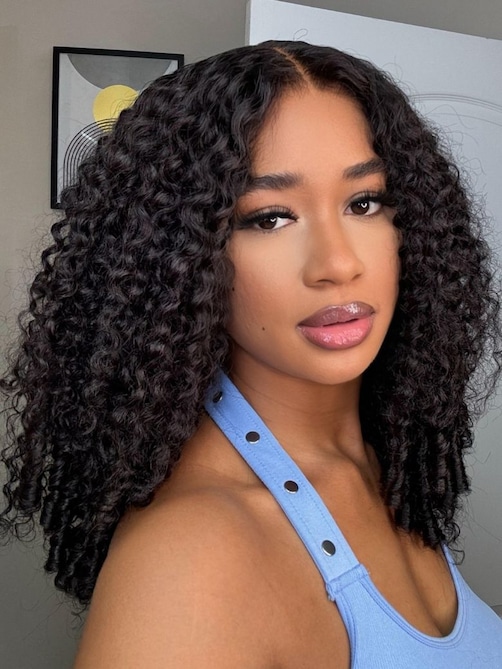 UNice Bye-Bye Knots 7x5 Lace Curly Texture Wig With Finger Coil Ends