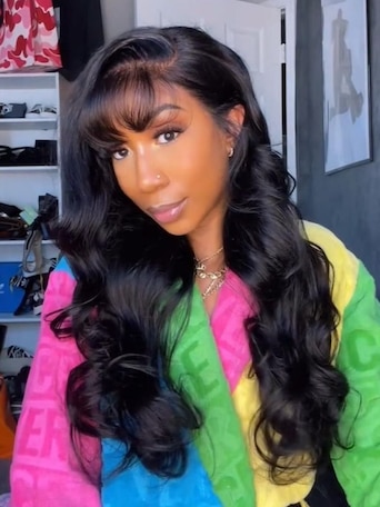 [Stylish Choice] UNice 13x4 Pre-Everything™ Side-Part & Middle Part Fluffy Loose Wave Wig With Wispy Air Bangs