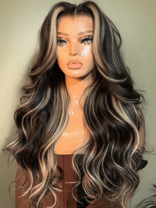 UNice Bye-Bye Knots Wig 7x5 Lace Loose Wave Butterscotch Highlights Brown Wig 150% Density