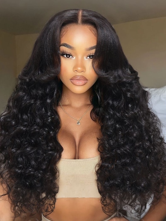 UNice Bye-Bye Knots 7x5 Lace Black to Chestnut Brown Ombre Yaki Straight Wig With Invisi Drawstring