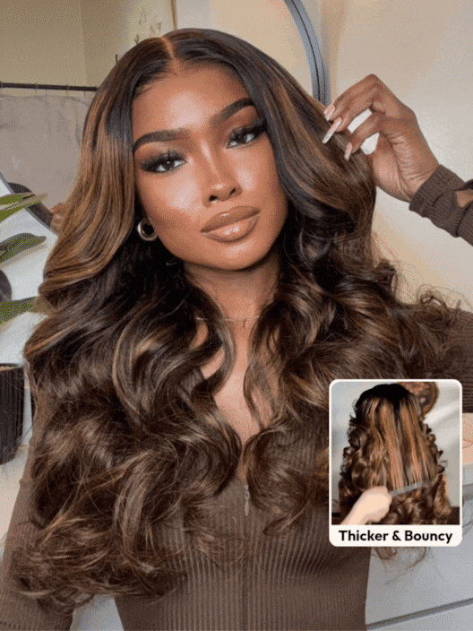 UNice 7x5 Bye Bye Knots™ & 13x4 Pre-Everything Wig  Glueless Lace Balayage Highlight Body Wave Wig No Burden