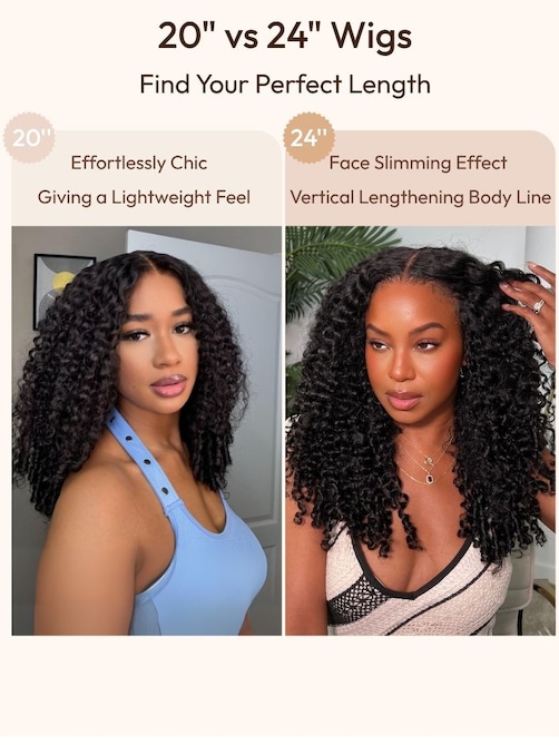 UNice Bye-Bye Knots 7x5 Lace Curly Texture Wig With Finger Coil Ends