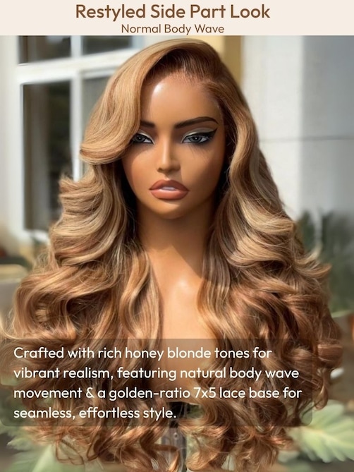 UNice Bye-Bye Knots Wig Pre-Cut 7x5 Glueless Lace & 13x4 Pre Everything Honey Blonde Body Wave Drawstring Wig
